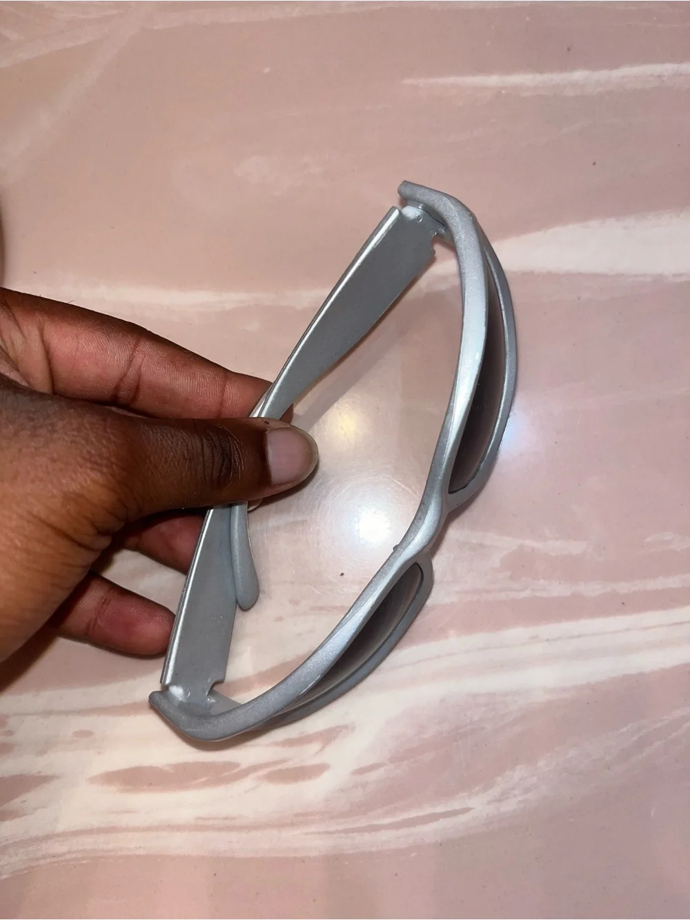 Retro Matte Silver Sunglasses with Dark Lenses